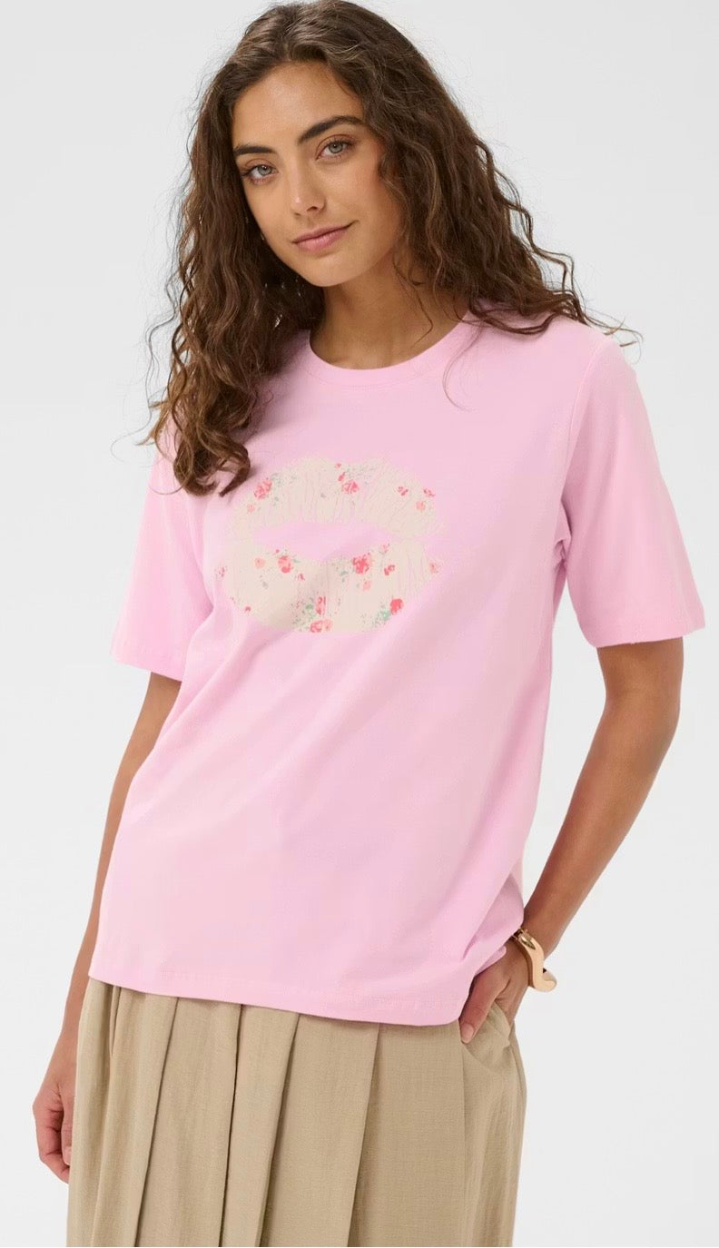 Gith Pink Lips Tee Shirt