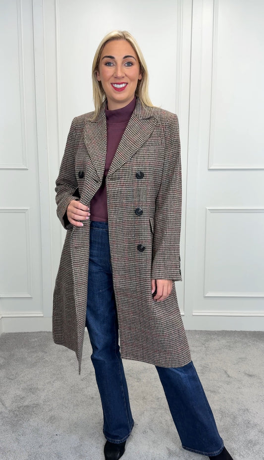 Houndstooth Woven coat