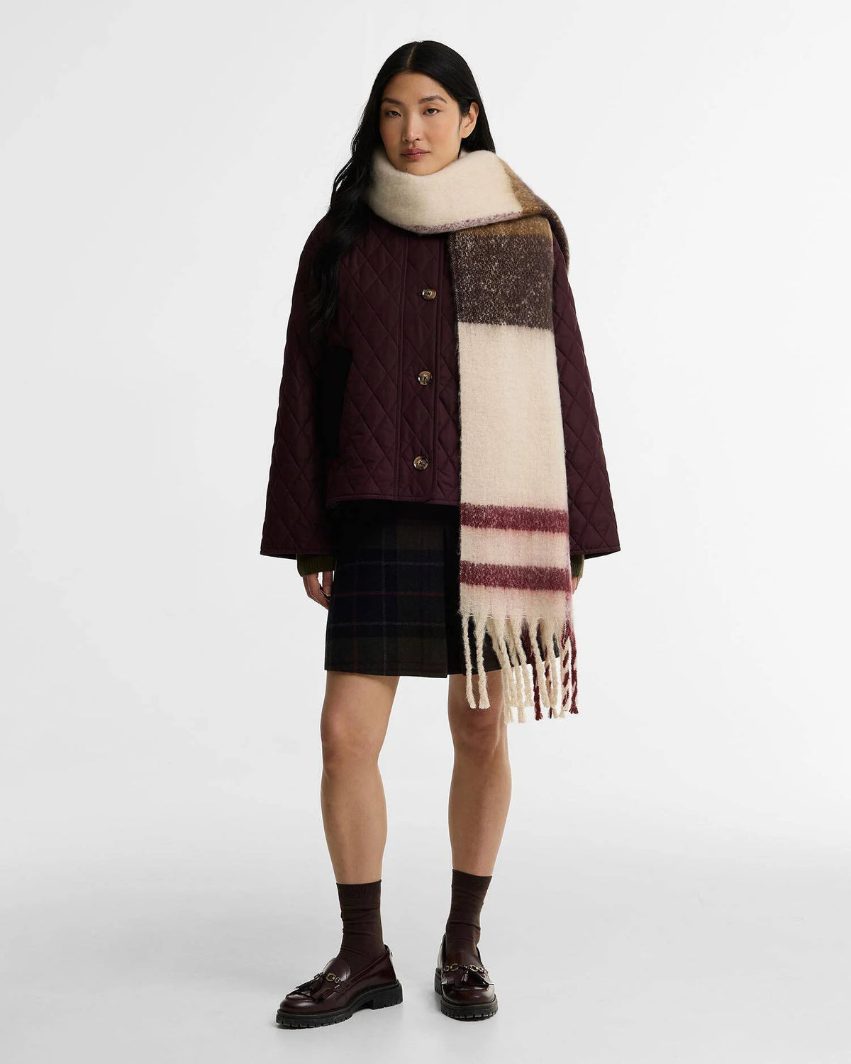 Isla Tartan Boucle Scarf