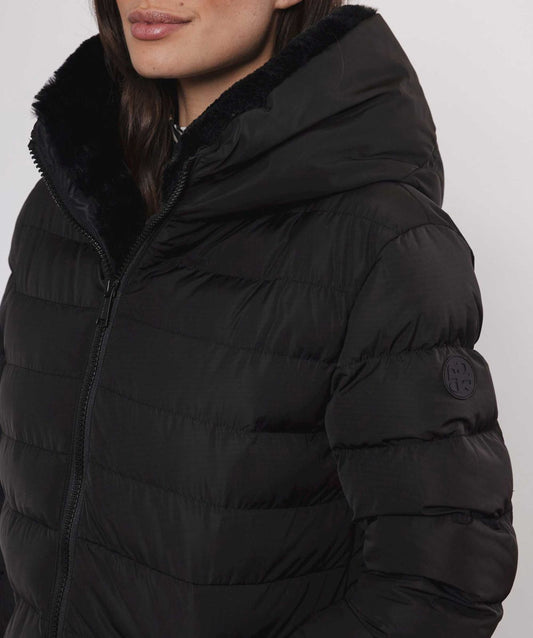 Keila faux-fur coat - Black
