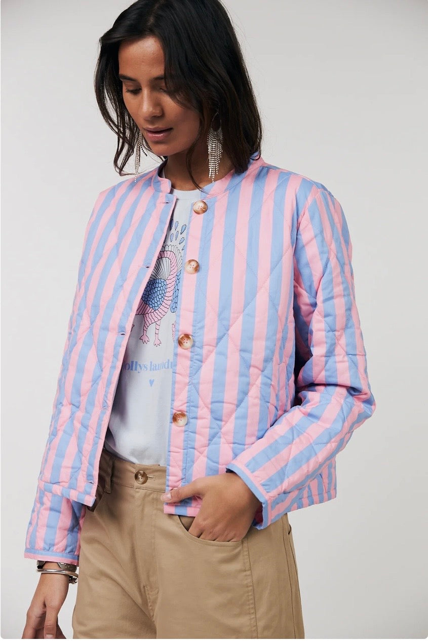 Emilia pink/blue stripe jacket 154
