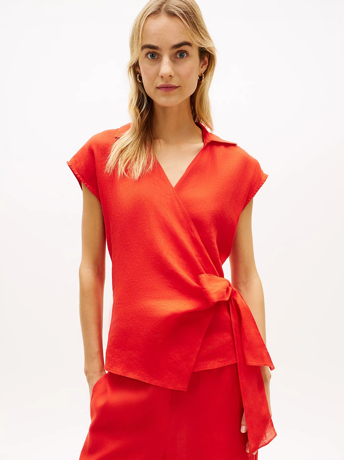 Linen Knot Blouse