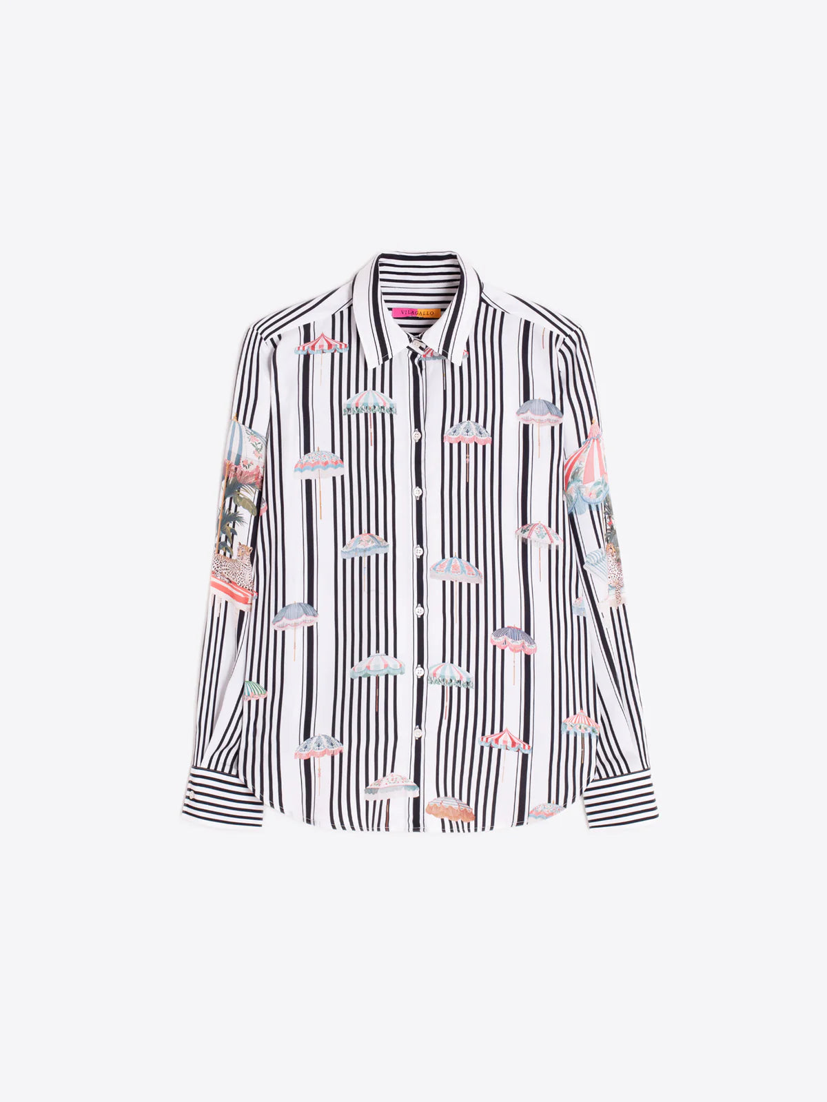 BLACK STRIPED SHIRT DOLCE FAR NIENTE