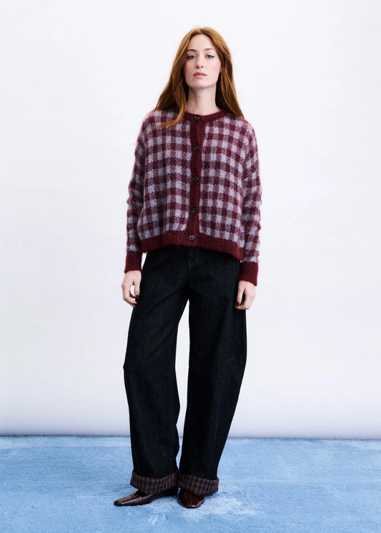 AOMORI CARDIGAN BURGUNDY