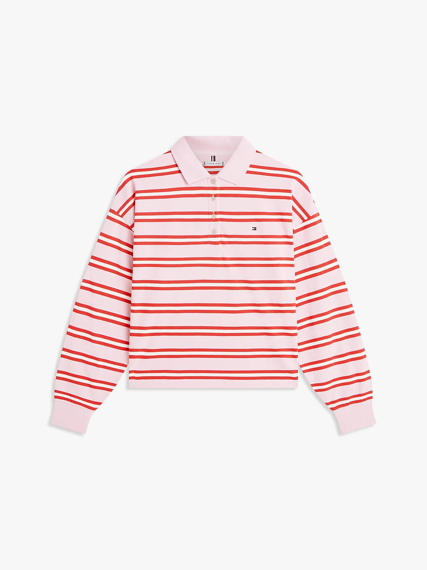 1985 Relaxed Fit Stripe Long Sleeve Polo Shirt