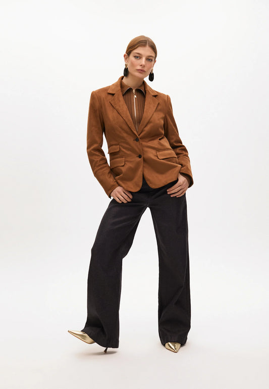 Snake print suede jacket