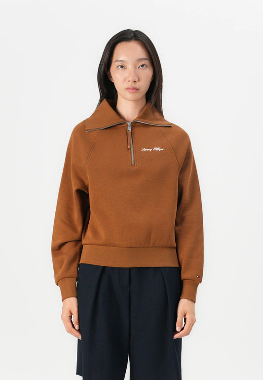 Classic script 1/2 zip - Highland Khaki