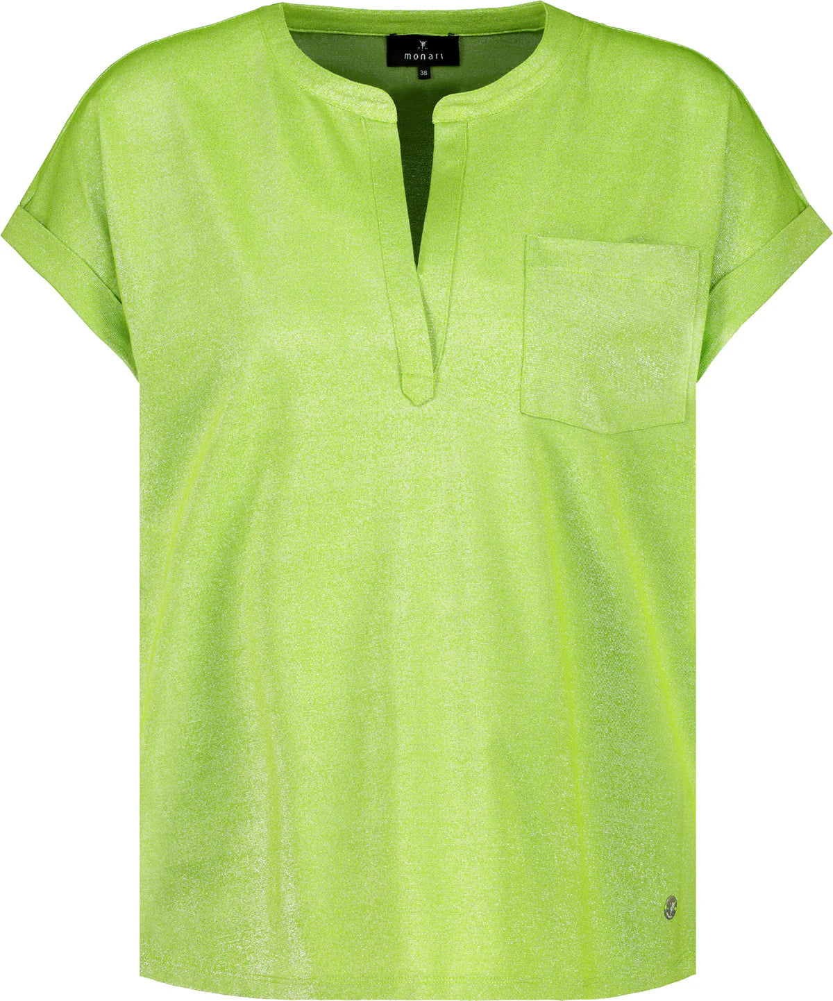 Lime green shimmer top (Size UK 8,18)