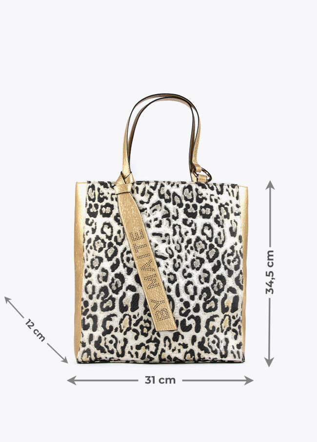 GOLDEN ANIMAL PRINT TOTE BAG crystalboutiquearmagh