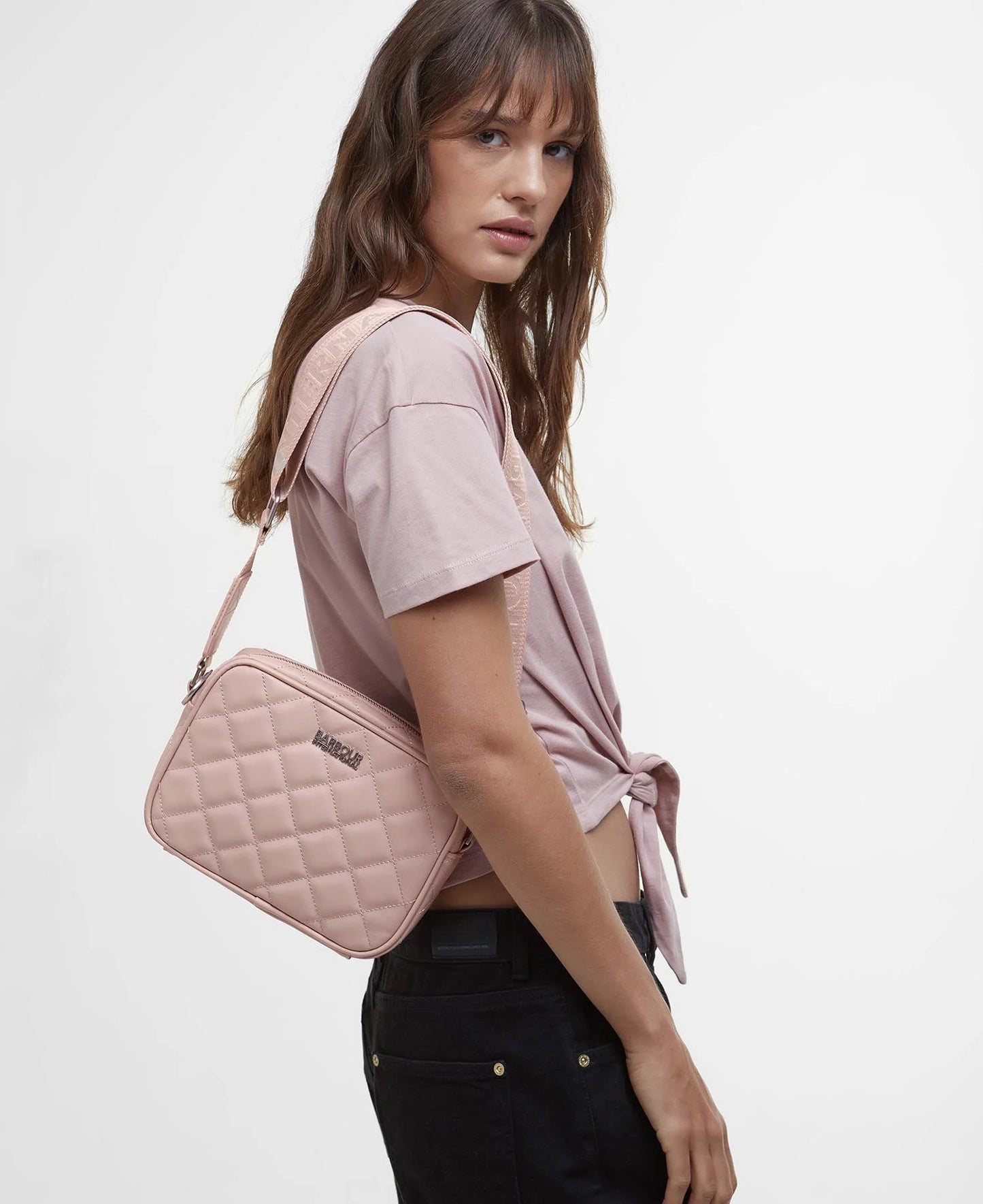 Sloane Quilted Crossbody Bag-Pale Mauve