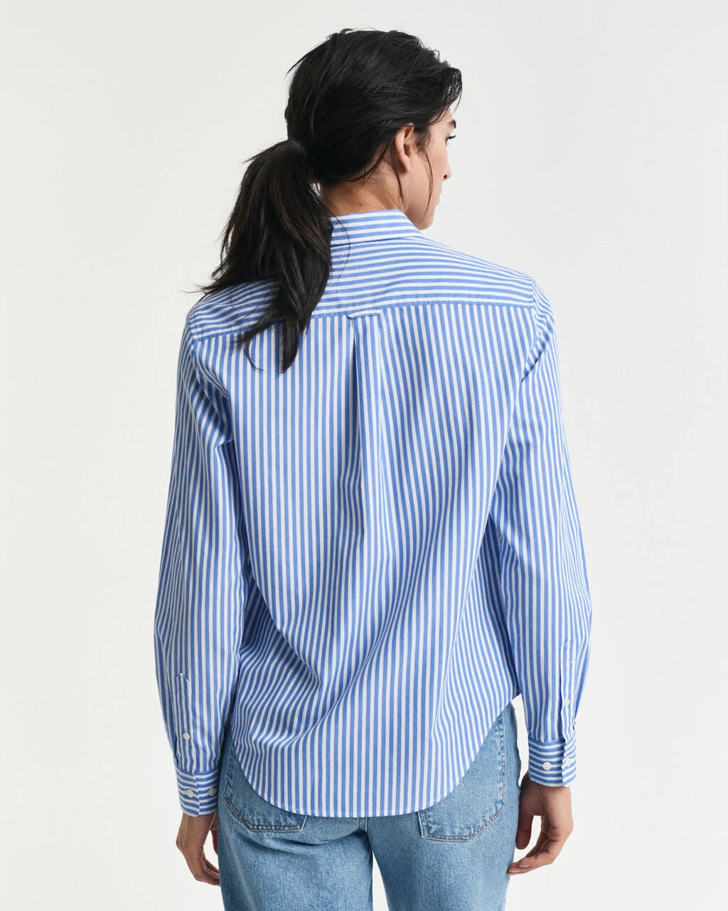 Perfect blue poplin striped shirt