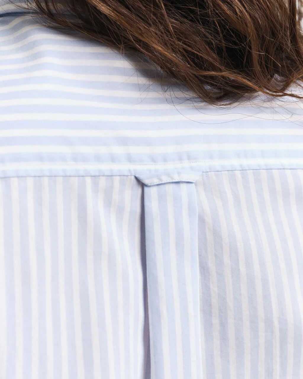 Poplin striped shirt Light blue