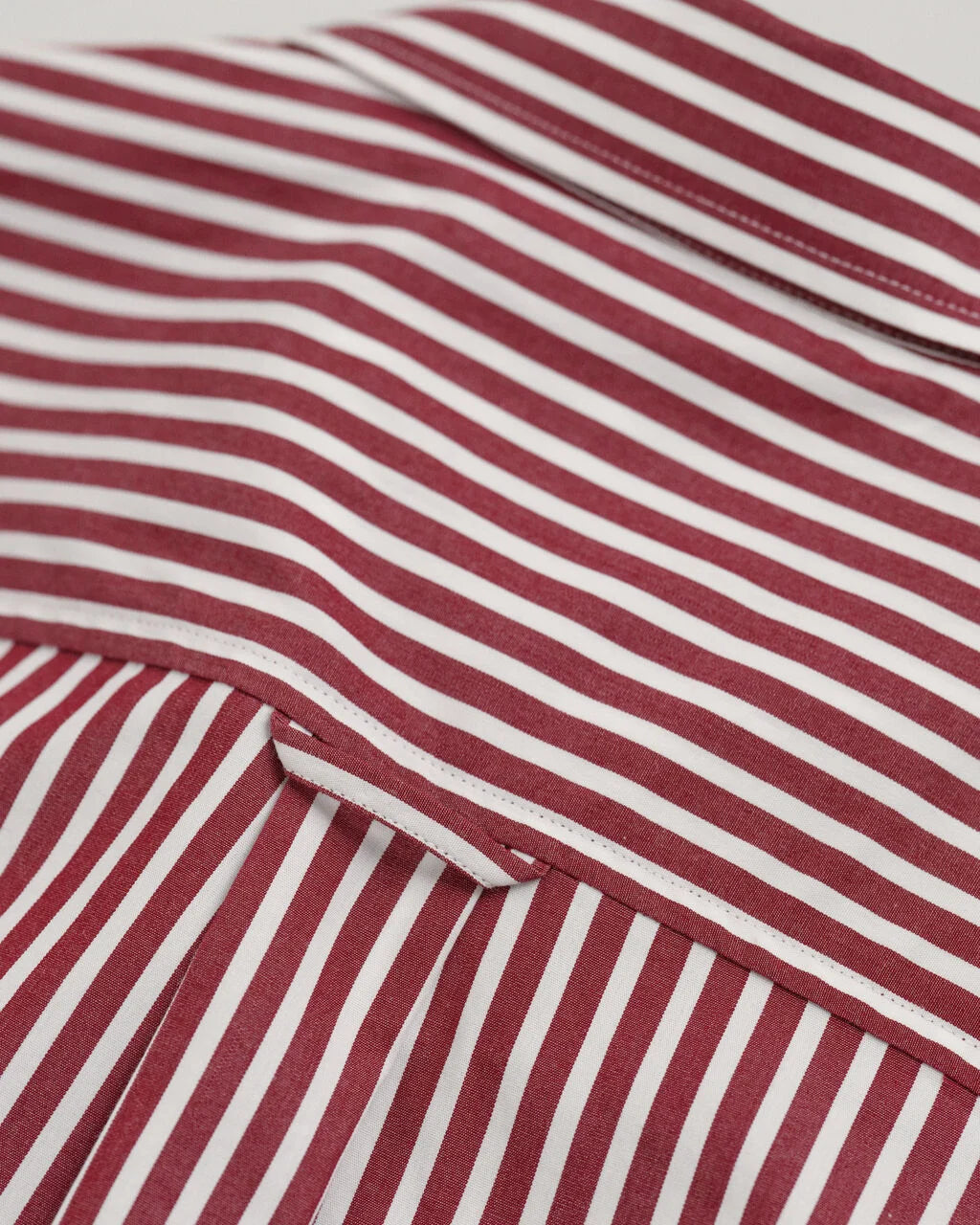 Regular Fit Striped Poplin Shirt-Plumped Red