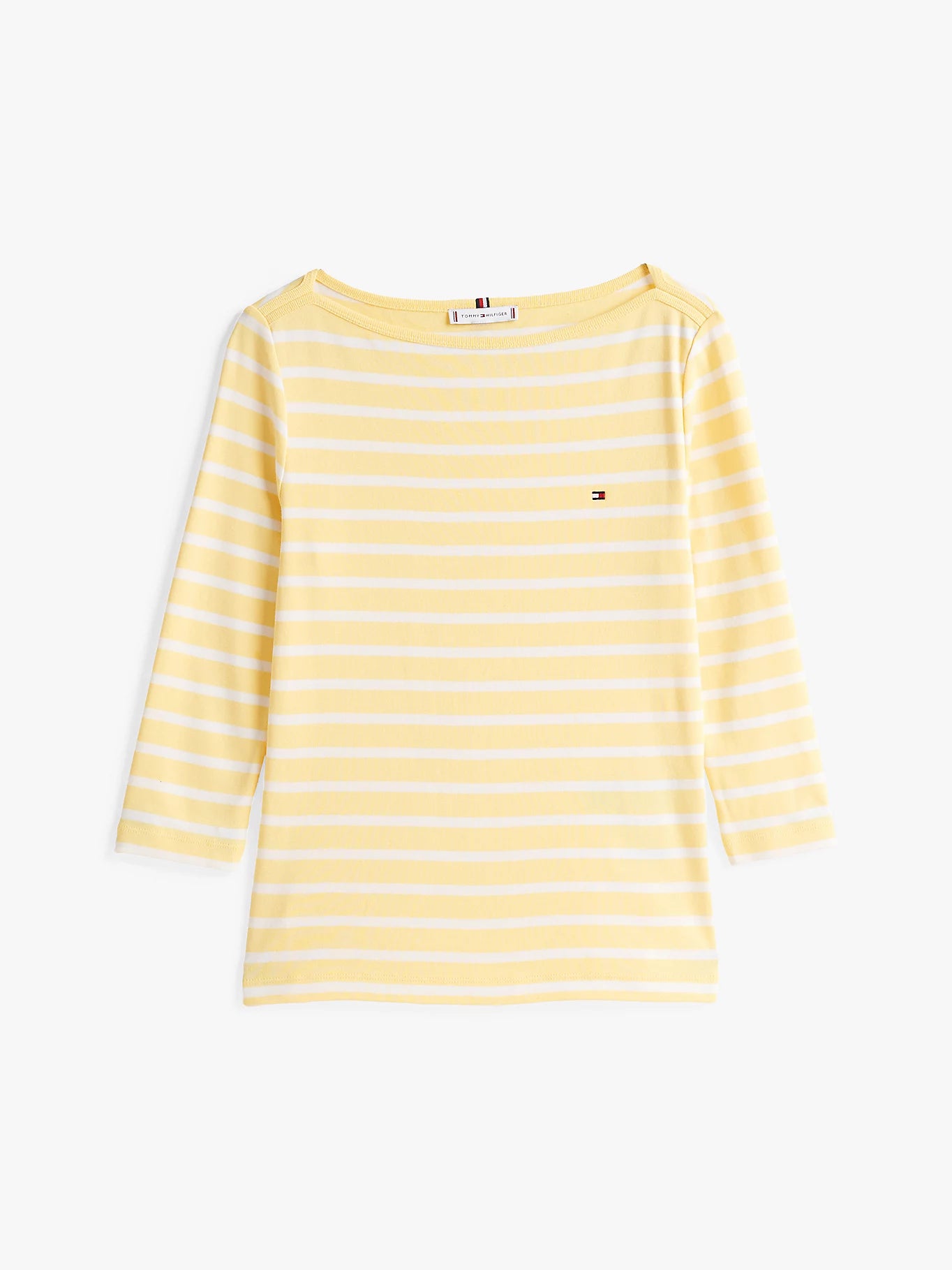 Slim Cody boat neck yellow/ecru