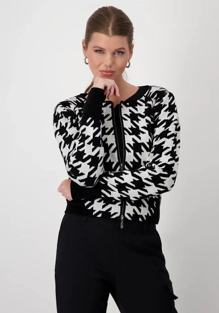 Houndstooth Zip up