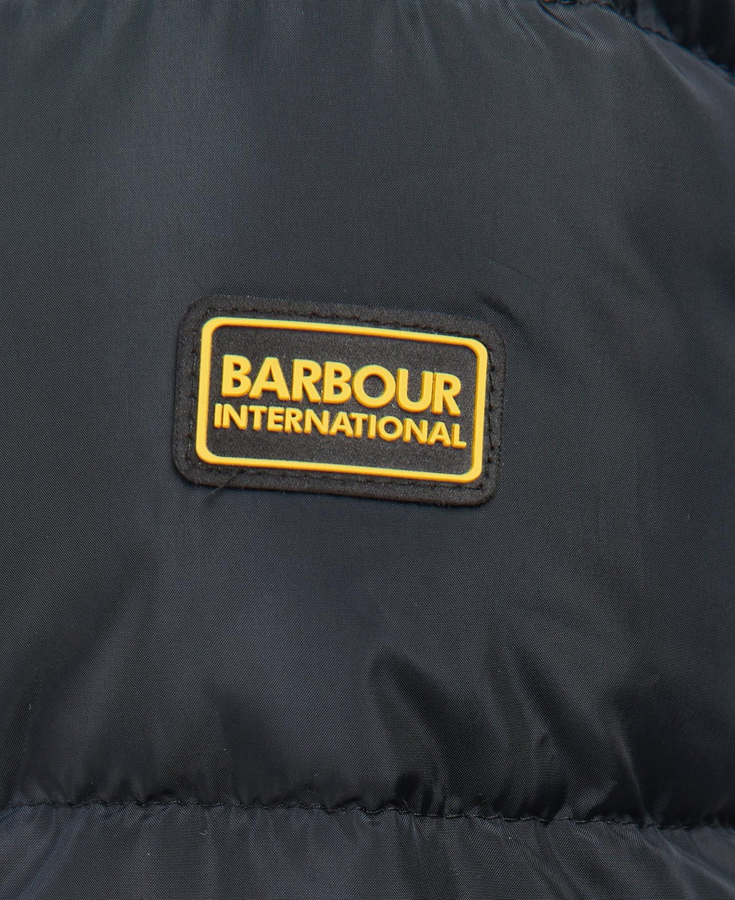Track Line Quilted Coat- Black