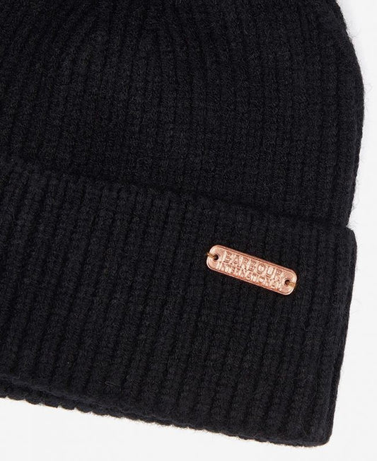 Mallory Pom Beanie- Black