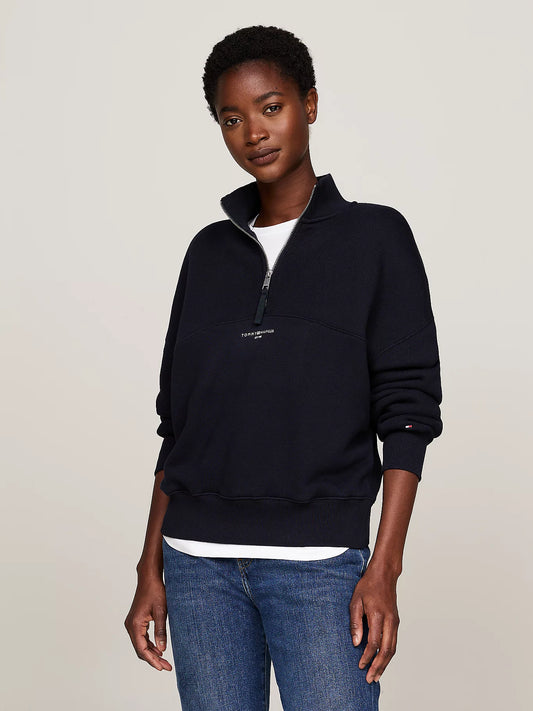 Navy mini corp half zip