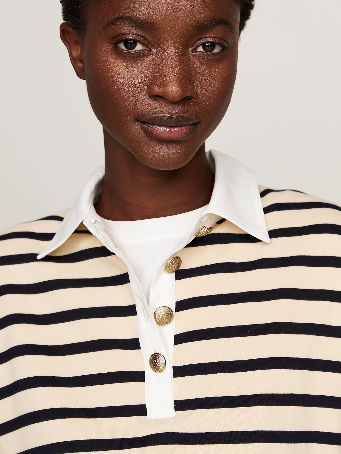 Breton stripe collar top