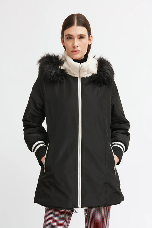 Reversible Caleo fur lined parka coat