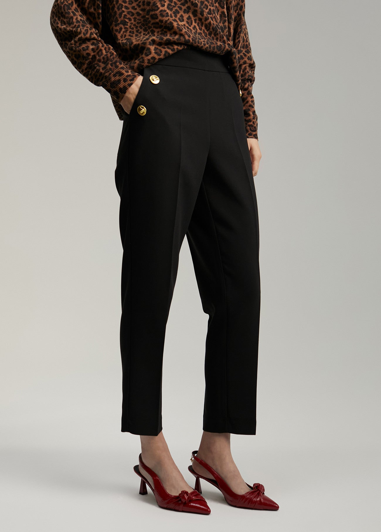 BUTTON DETAIL TROUSERS