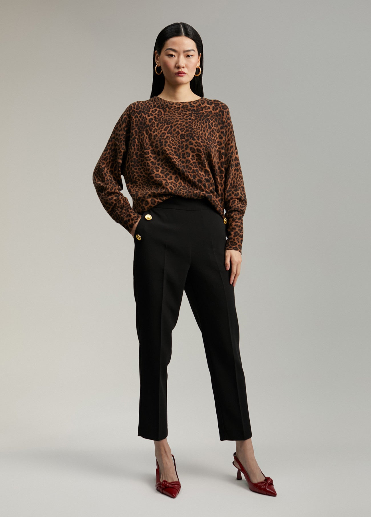 BUTTON DETAIL TROUSERS