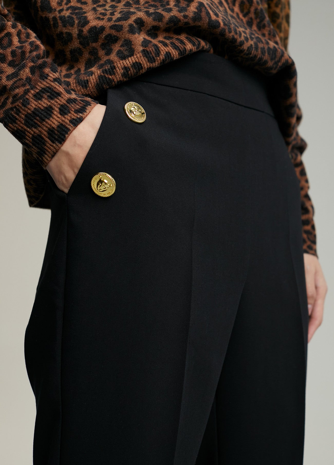 BUTTON DETAIL TROUSERS