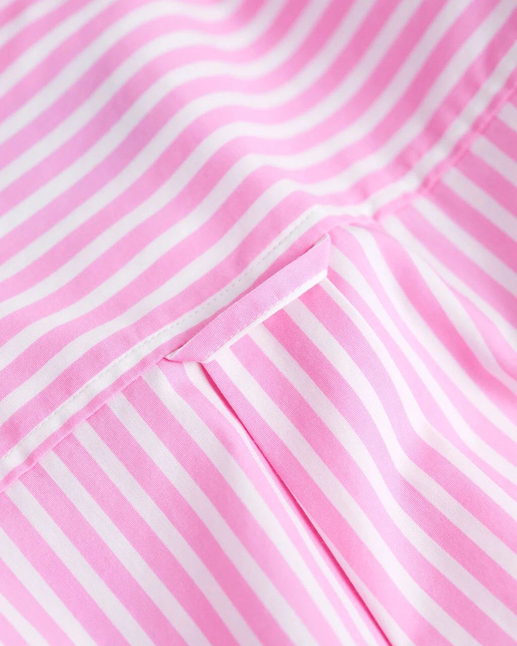 Regular Fit Striped Poplin Shirt- Candy Pink