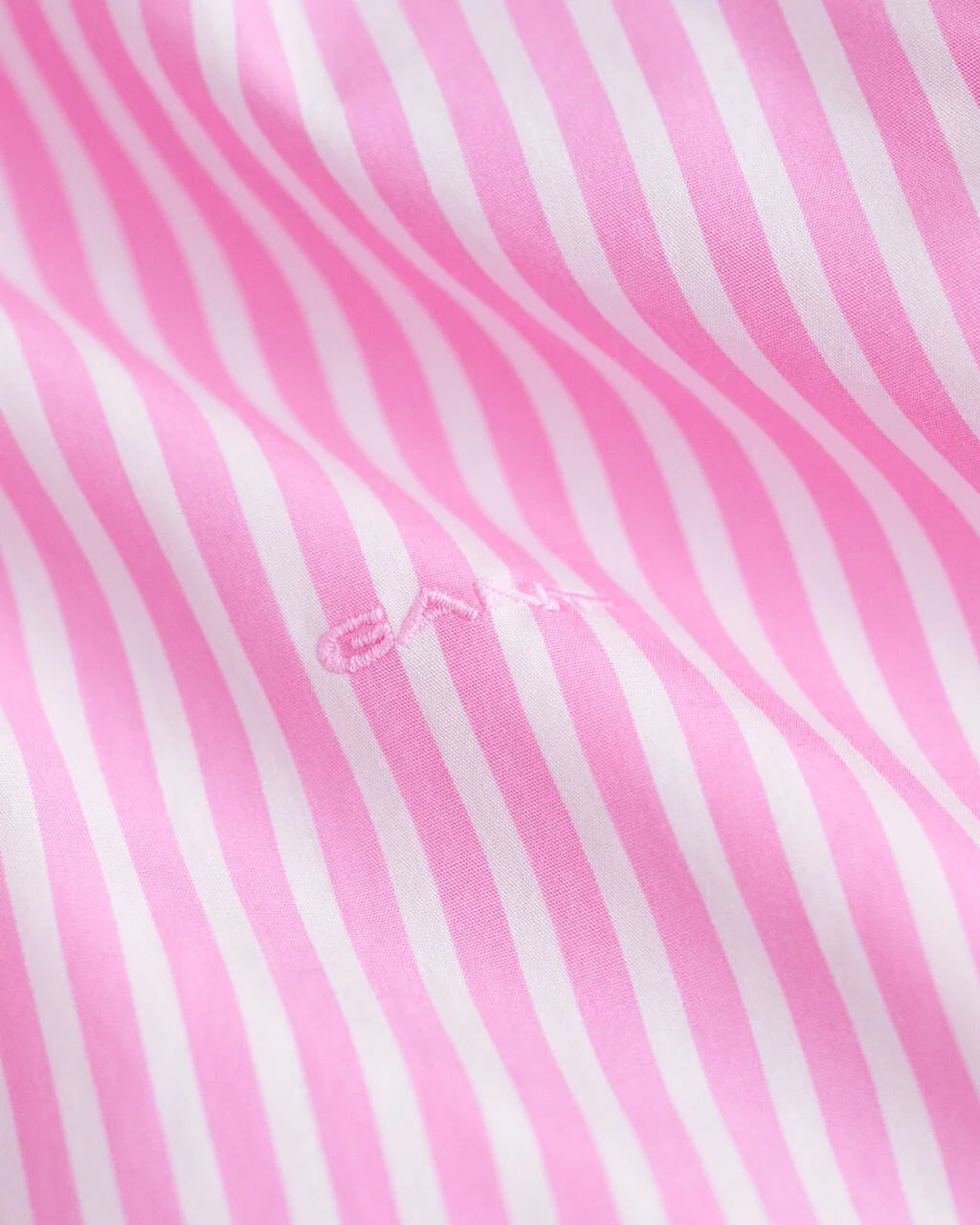 Regular Fit Striped Poplin Shirt- Candy Pink