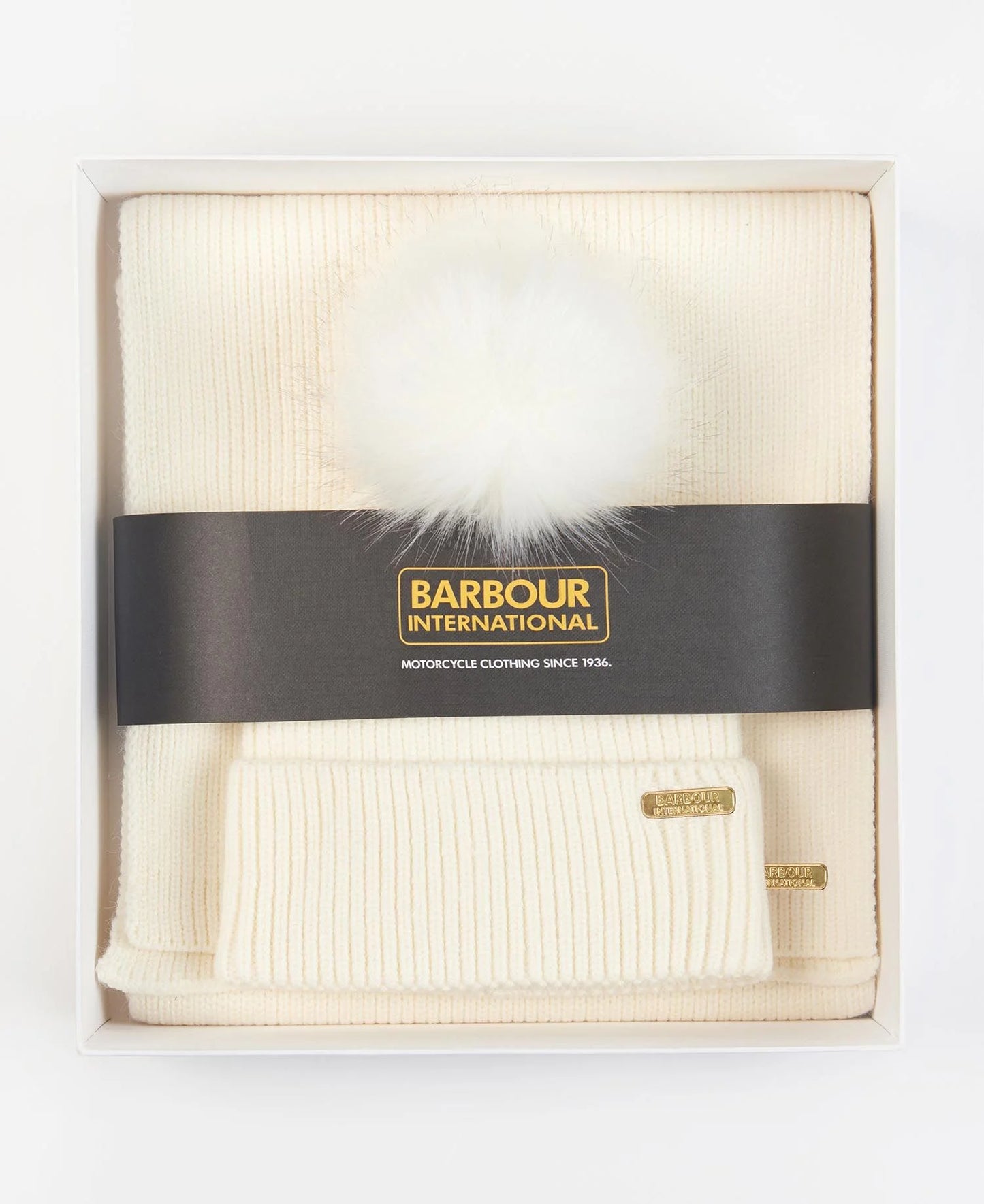 Mallory Beanie & Scarf Gift Set- Optic White