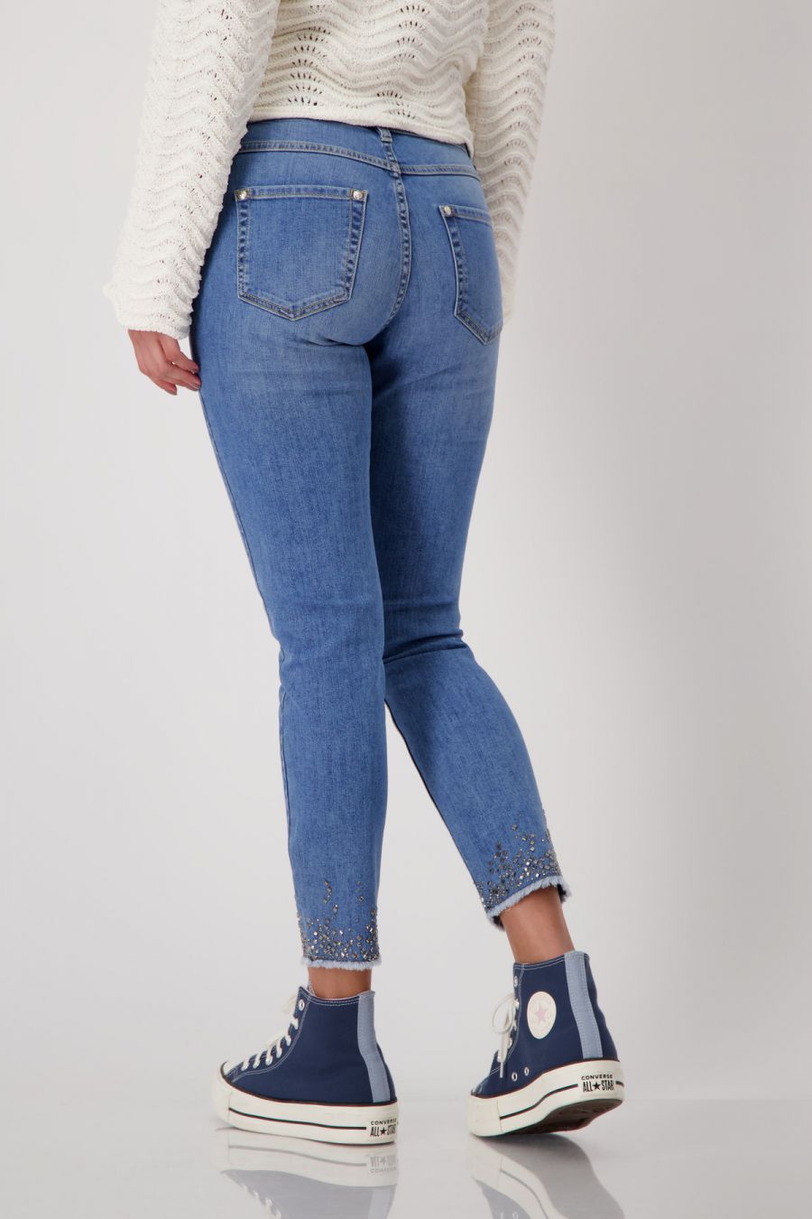 Trousers jeans with crystals
