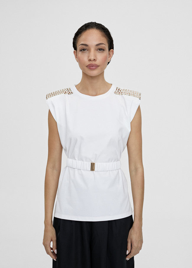 T-SHIRT WITH BELT