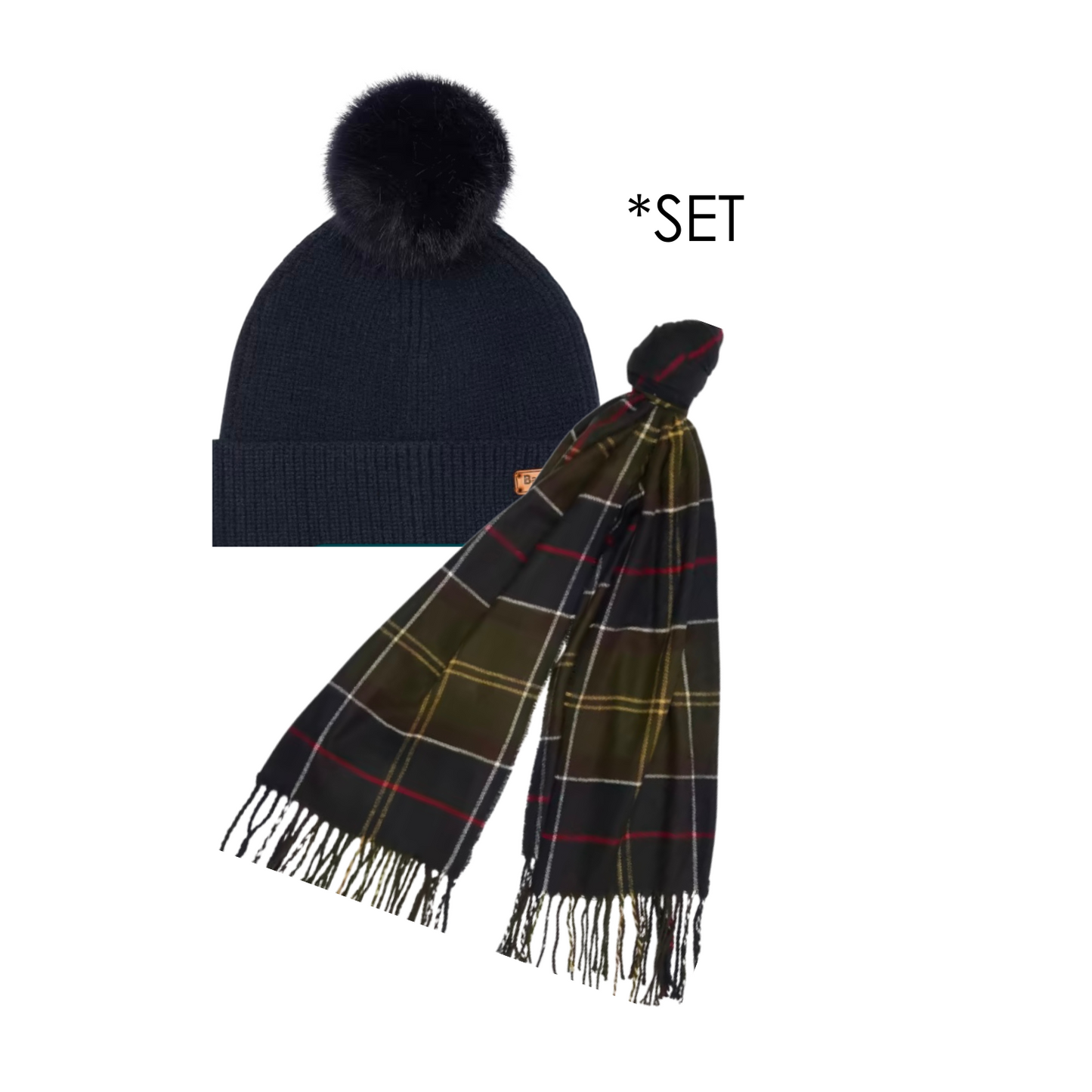 Dover beanie and hat set navy