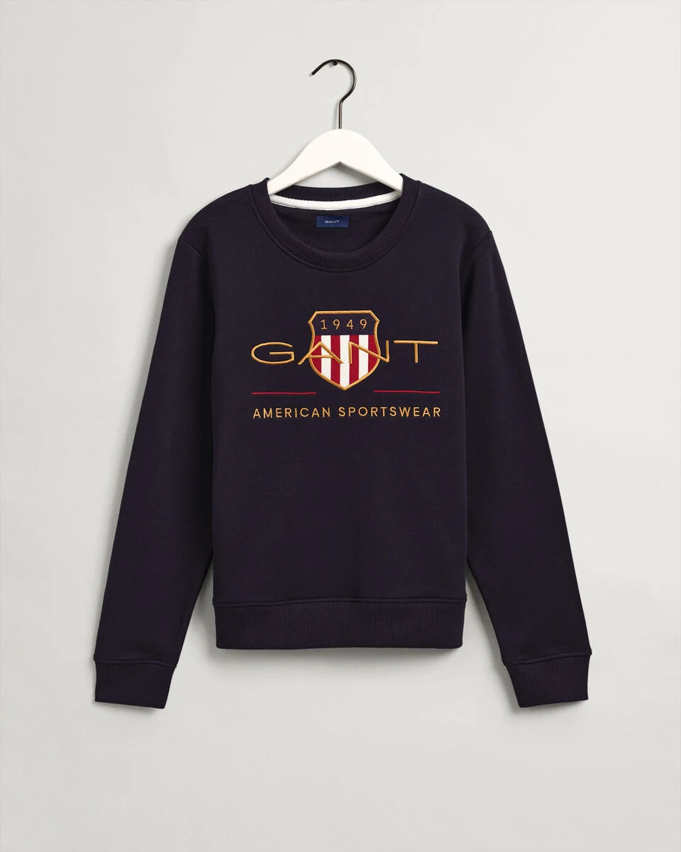 Archive Shield Crew Neck Sweatshirt-Navy