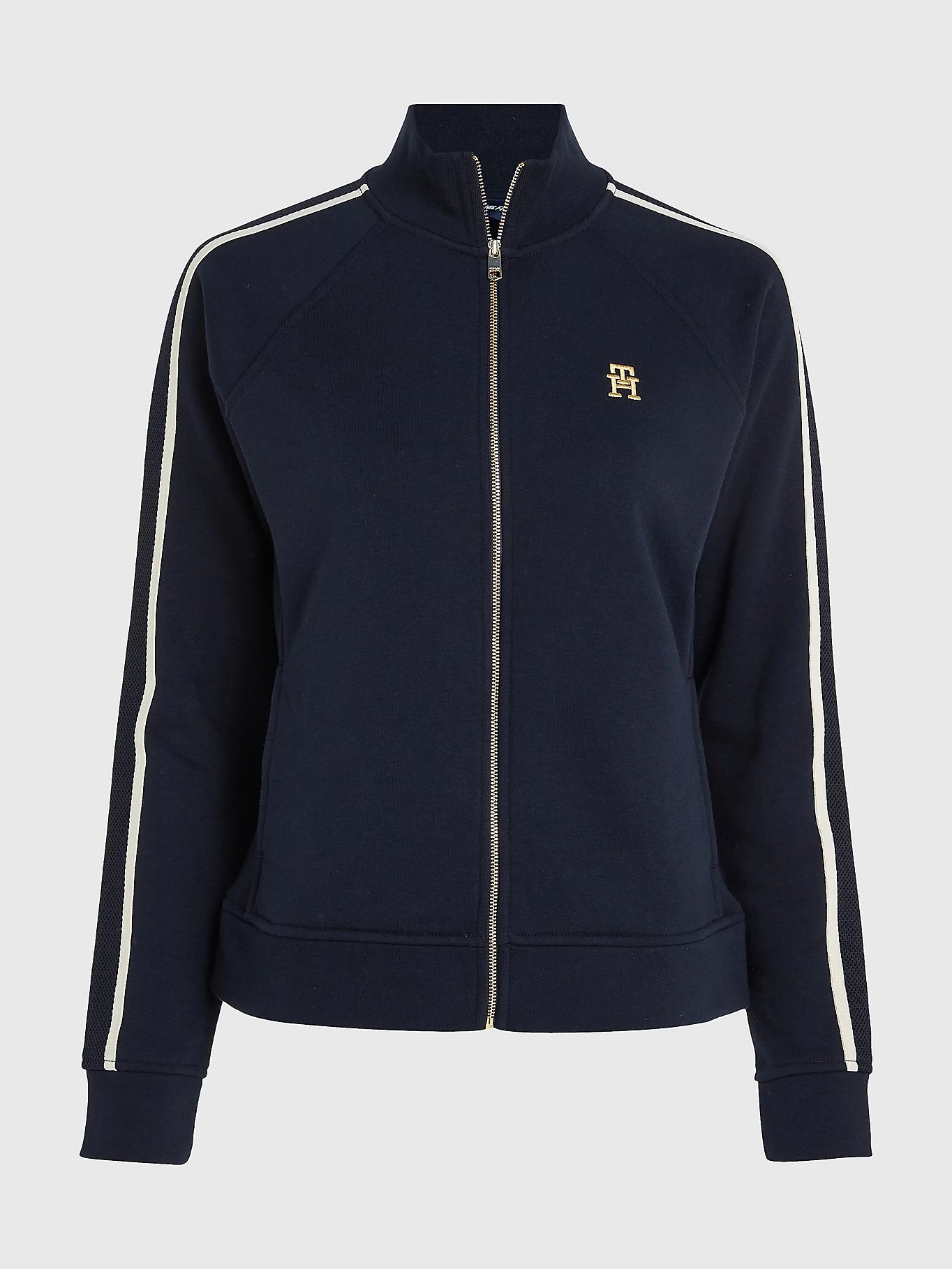 MONOGRAM ZIP-THRU SWEATSHIRT