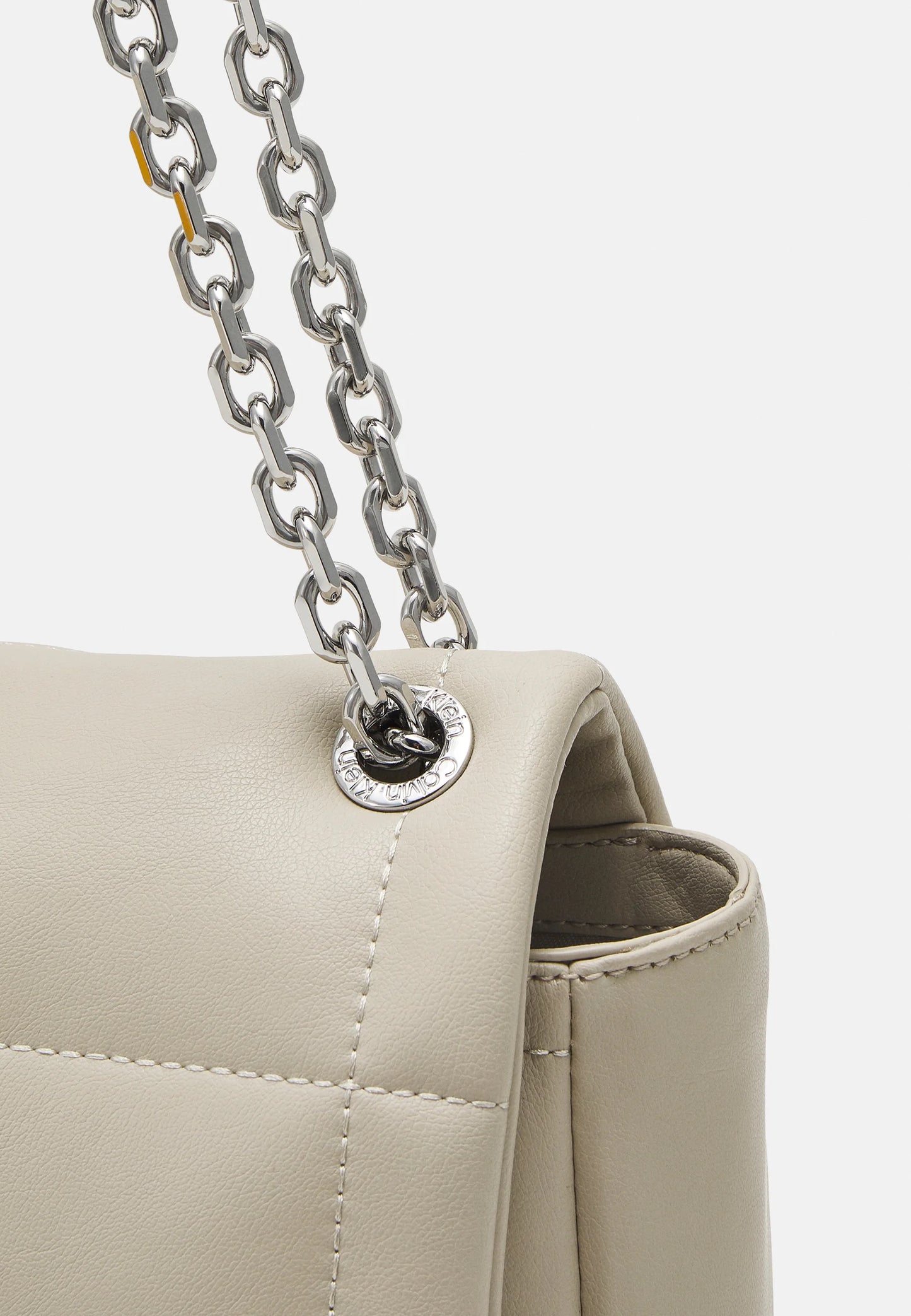 RE-LOCK QUILT SHOULDER BAG - Handbag -Stone Beige
