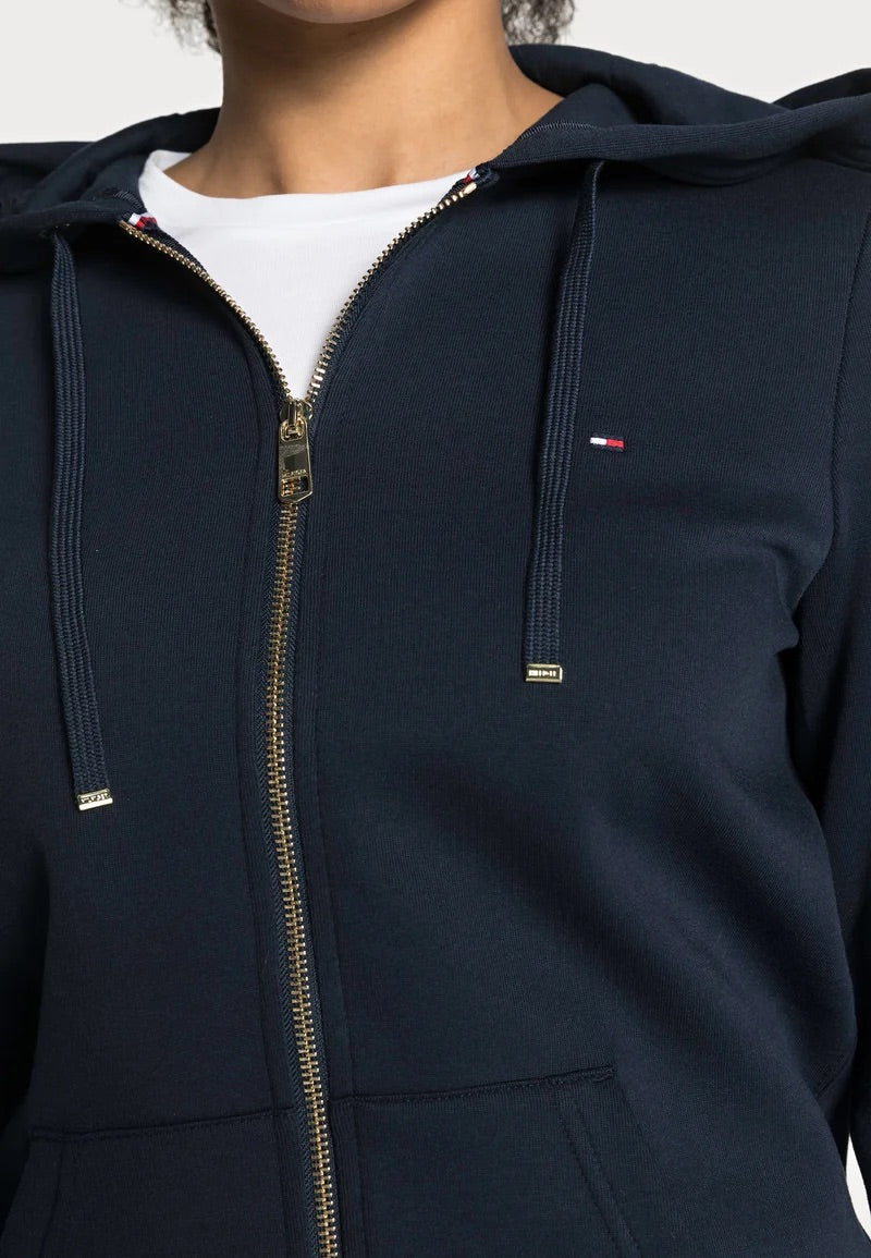 Heritage zip-through hoodie - navy